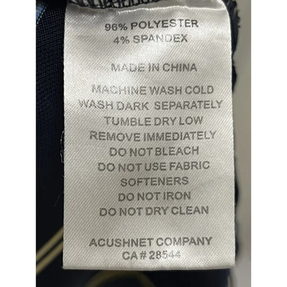 FootJoy FJ Golf Polo Shirt Stretch Men's Size Large Blue Yellow White Striped - Picture 8 of 10